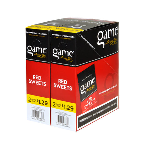 Game Vega Cigarillos Red Foil 2 for $1.29 30 Pouches of 2