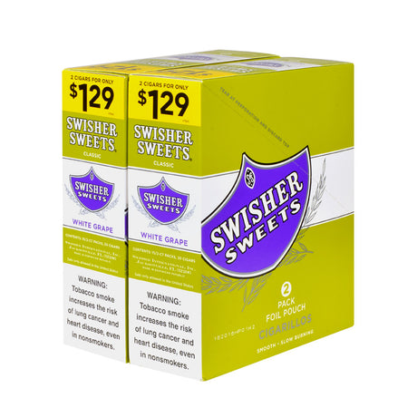 Swisher Sweets Cigarillos 30 Packs of 2 Cigars White Grape, $1.29