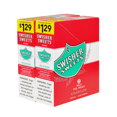 Swisher Sweets Cigarillos 30 Packs of 2 Cigars Wild Rush $1.29