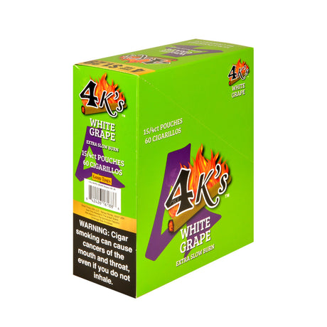 4 Kings Cigarillos 15 Packs of 4 White Grape, $1.29 pre-price