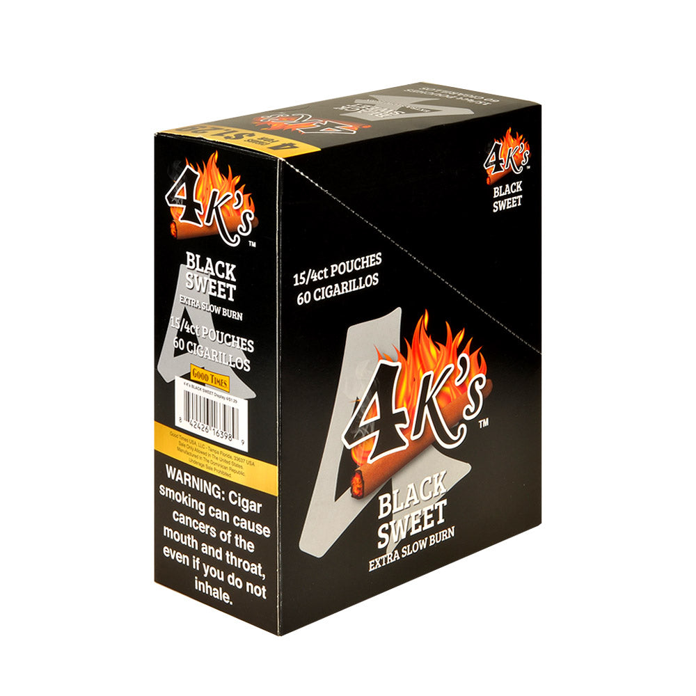 4 Kings Cigarillos 15 Packs of 4 Black Sweet, $1.29 pre-price