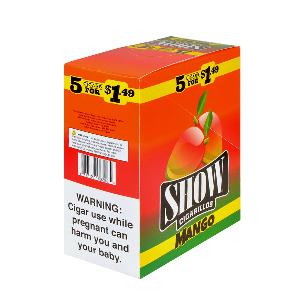 Show Cigarillos Mango 15 Pouches of 5, Pre-Priced $1.49