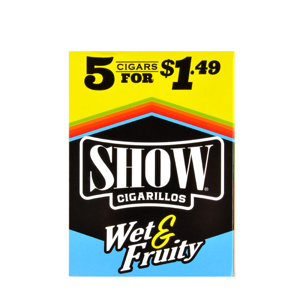 Show Cigarillos Wet & Fruity 15 Pouches of 5, Pre-Priced $1.49