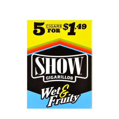 Show Cigarillos Wet & Fruity 15 Pouches of 5, Pre-Priced $1.49