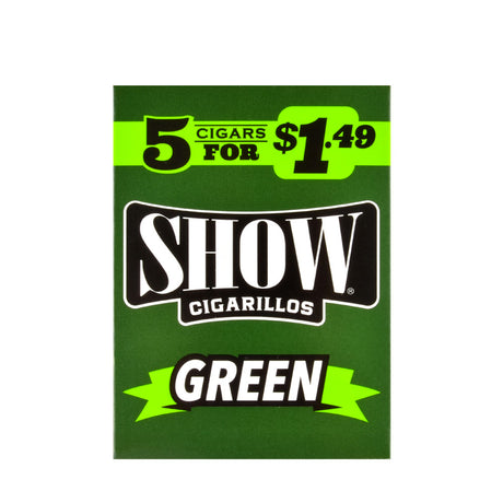 Show Cigarillos Green Sweet 15 Pouches of 5, Pre-Priced $1.49