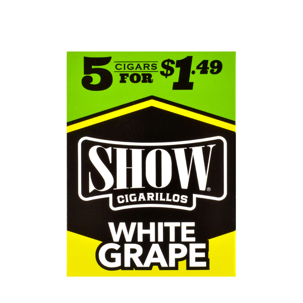 Show Cigarillos White Grape 15 Pouches of 5, Pre-Priced $1.49