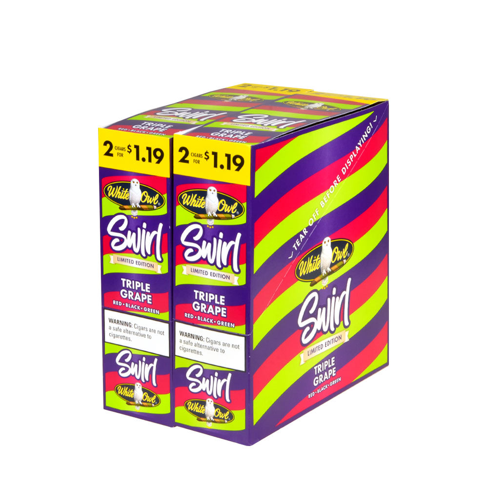 White Owl Cigarillos $1.19 Pre Priced 30 Packs of 2 Cigars Triple Grape