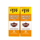 Swisher Sweets Cigarillos $1.19 Pre Priced 30 Packs of 2 Cigars Honey Banana