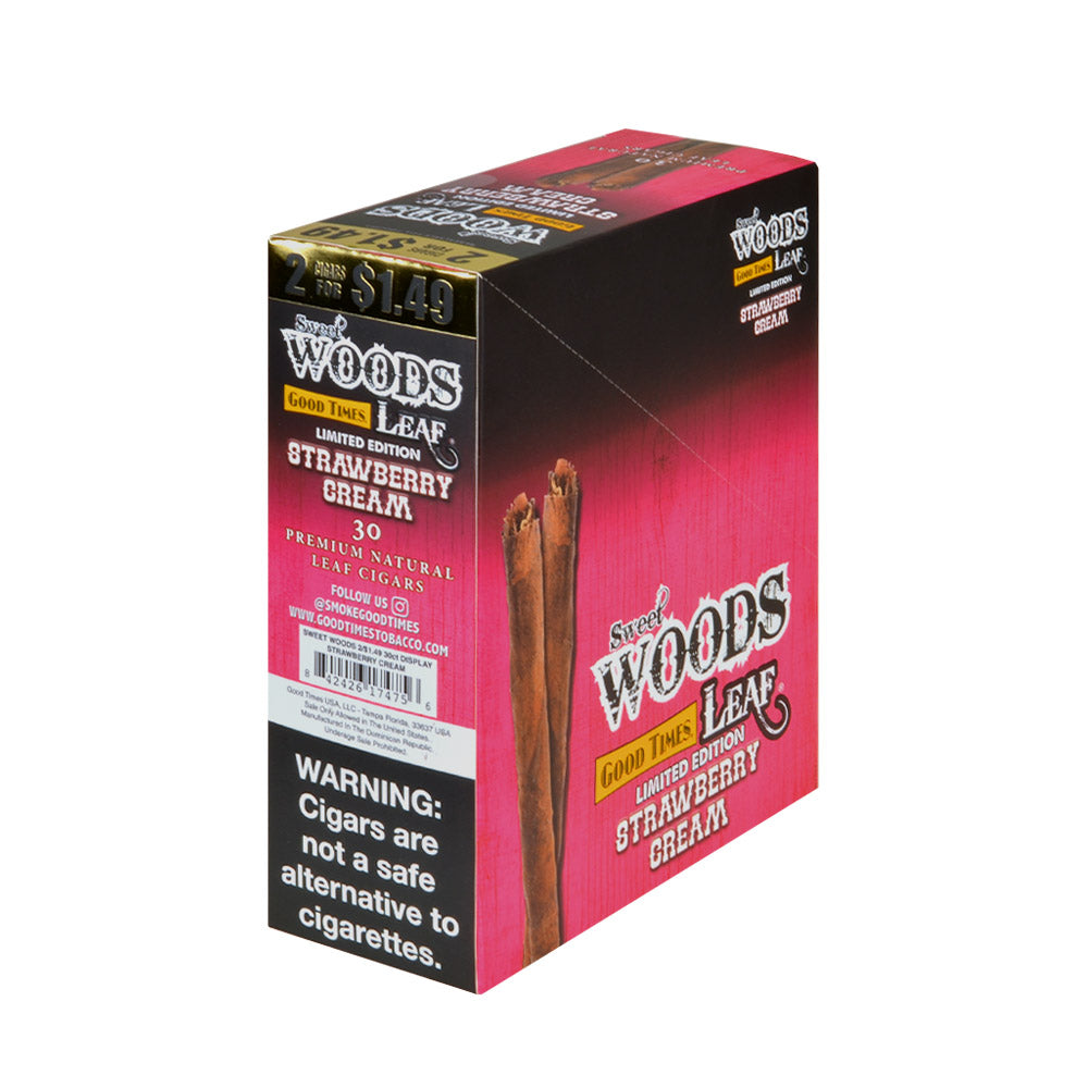 Good Times Sweet Woods 2 For $1.49 Cigarillos 15 Pouches of 2 Strawberry Cream