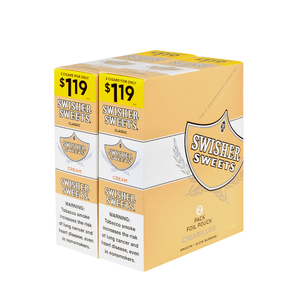 Swisher Sweets Cigarillos $1.19 Pre Priced 30 Packs of 2 Cigars Cream