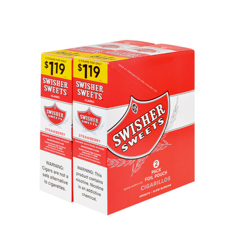 Swisher Sweets Cigarillos $1.19 Pre Priced 30 Packs of 2 Cigars Strawberry