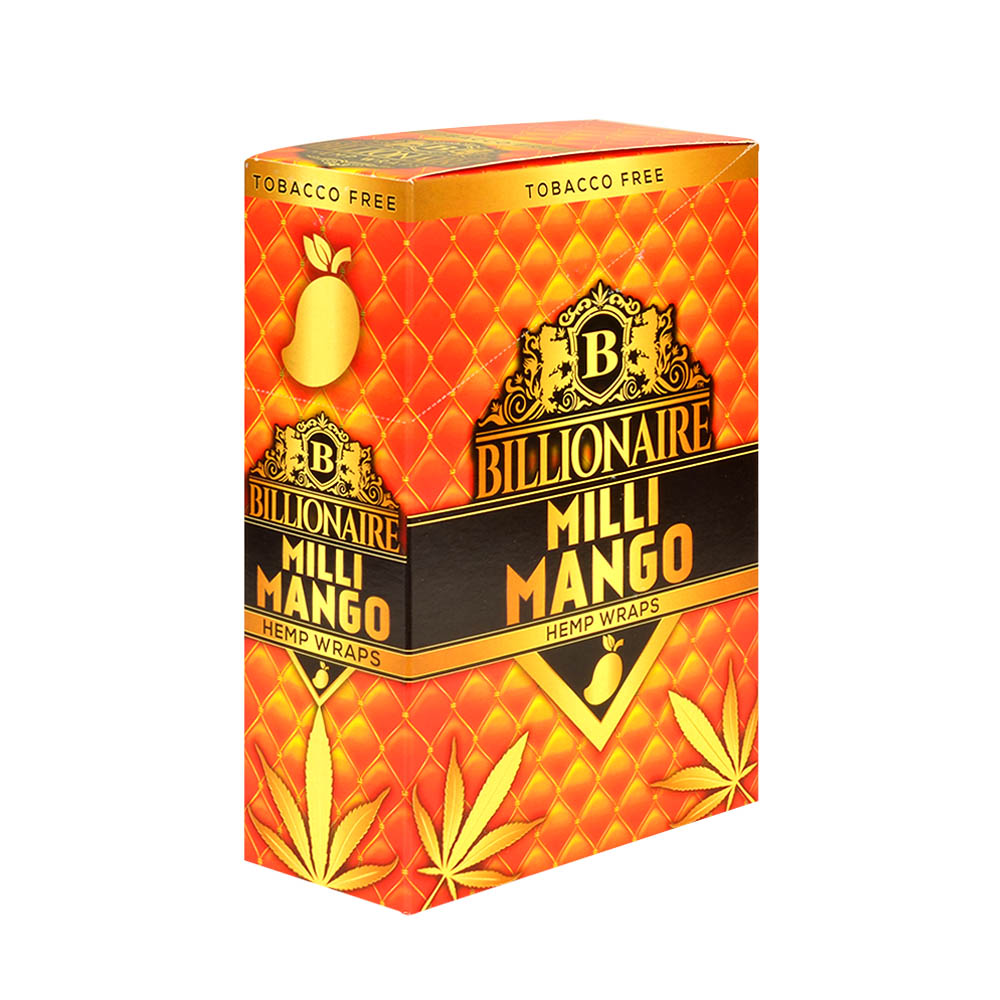 Billionaire Hemp Wraps 25 packs of 2, Milli Mango