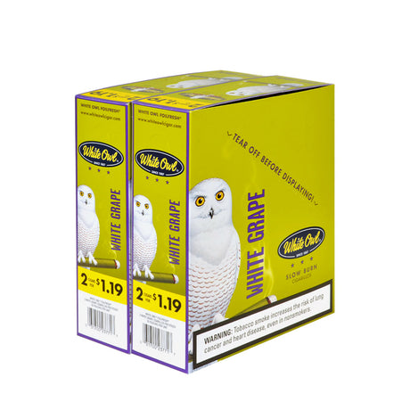 White Owl Cigarillos $1.19 Pre Priced 30 Packs of 2 Cigars White Grape