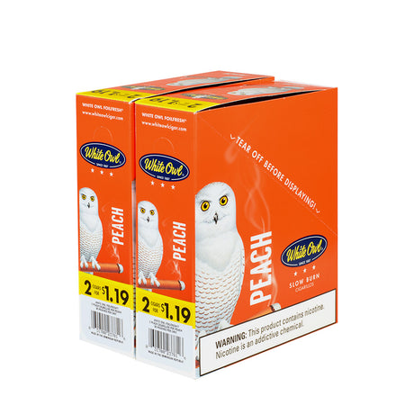 White Owl Cigarillos $1.19 Pre Priced 30 Packs of 2 Cigars Peach