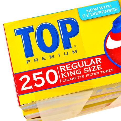 Top Premium Filter Tubes King Size Regular (Full Flavor) 4 Cartons of 250