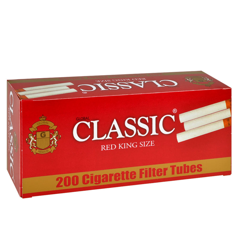 Classic Filter Tubes King Size Red (Full Flavor) 5 Cartons of 200 – Tobacco  Stock