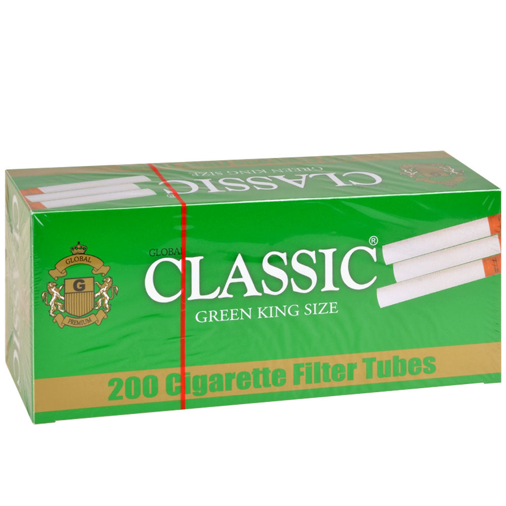 Classic Filter Tubes King Size Menthol (green) 5 Cartons of 200