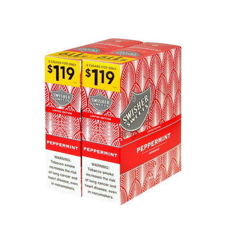 Swisher Sweets Cigarillos $1.19 Pre Priced 30 Packs of 2 Cigars Peppermint