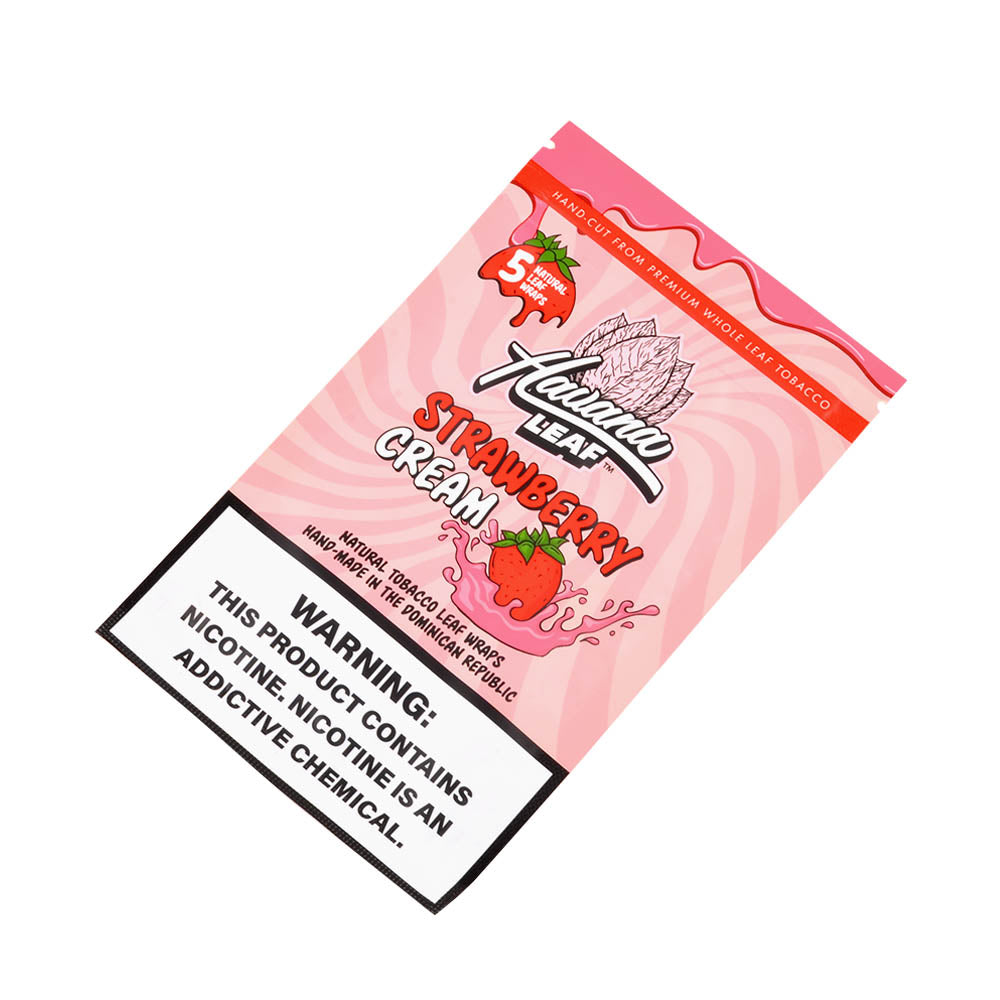 Havana Leaf Natural Tobacco Wrap, Strawberry Cream 8x5pk