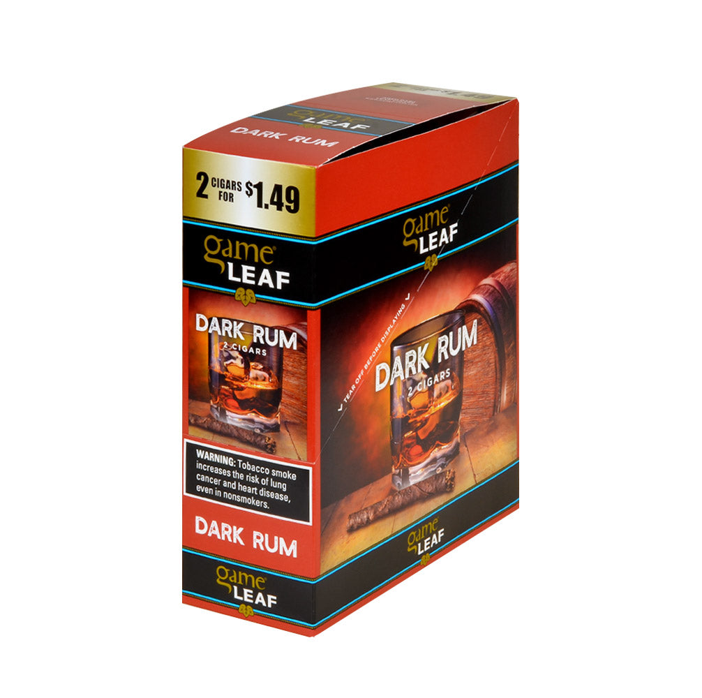 Game Leaf Dark Rum Cigarillos 2 for $1.49, 15 Pouches of 2