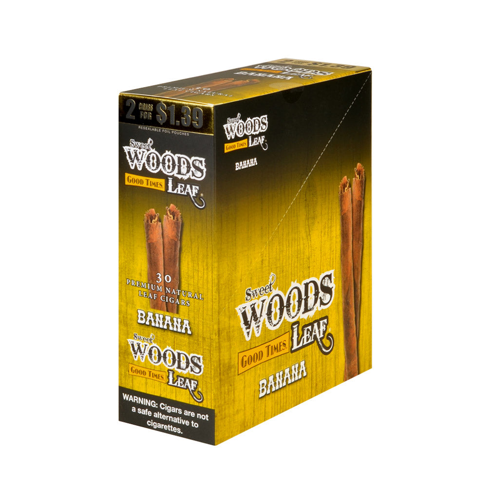 Good Times Sweet Woods 2 For $1.39 Cigarillos 15 Pouches of 2 Banana