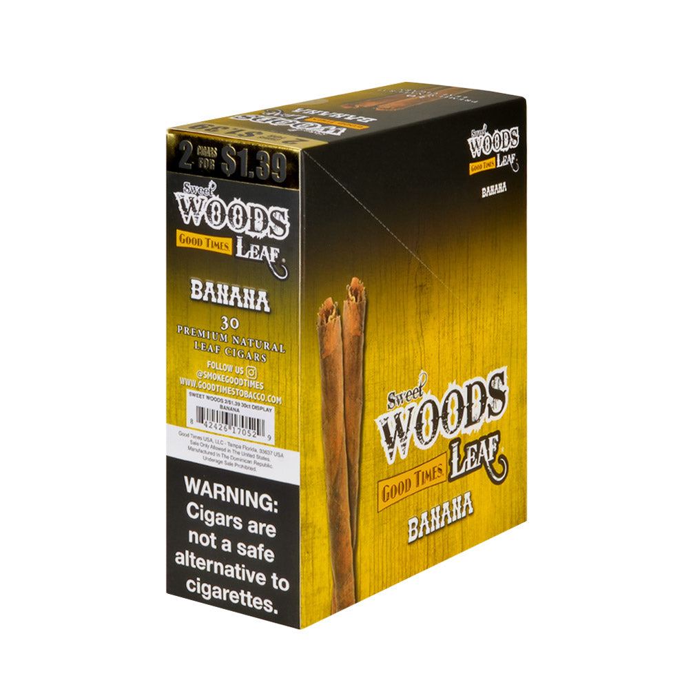 Good Times Sweet Woods 2 For $1.39 Cigarillos 15 Pouches of 2 Banana