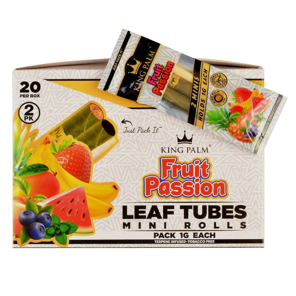 King Palm Rolls Minis Passion Fruit 20 Packs of 2