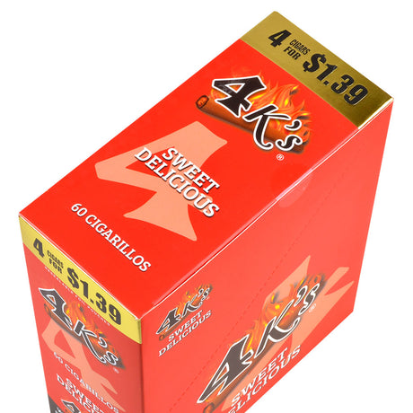 4 Kings Cigarillos 15 Packs of 4 Sweet Delicious, Pre-Priced $1.39