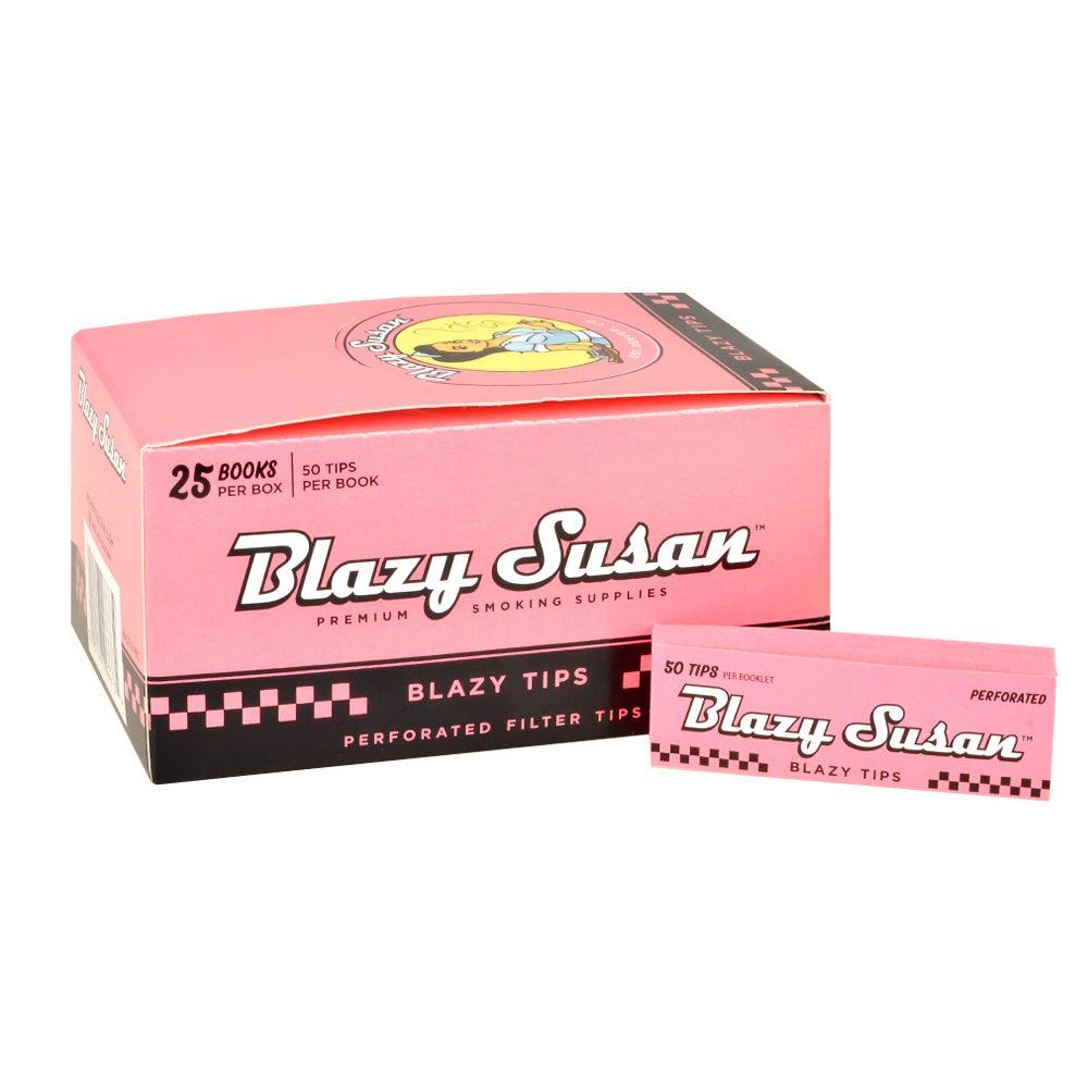 Blazy Susan Pink Perforated Filter Tips Pack of 25