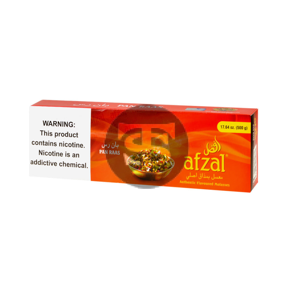 Afzal Hookah Shisha Pan Raas 10 Packs of 50g