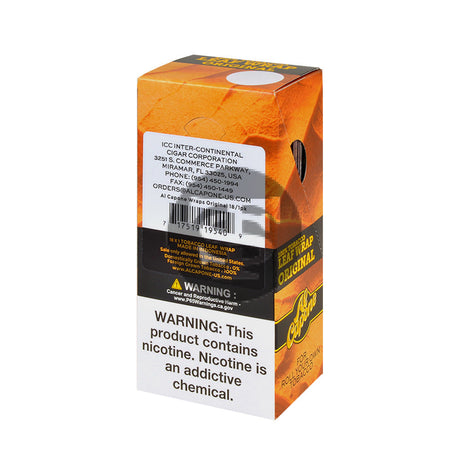 Al Capone Tobacco Leaf Wrap Pack of 18ct Original