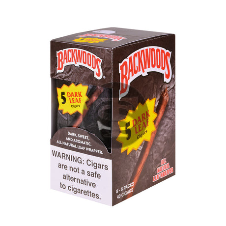 Backwoods Dark Leaf Cigars 8 Packs of 5 1