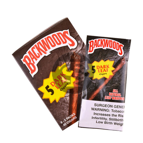 Backwoods Dark Leaf Cigars 8 Packs of 5 5