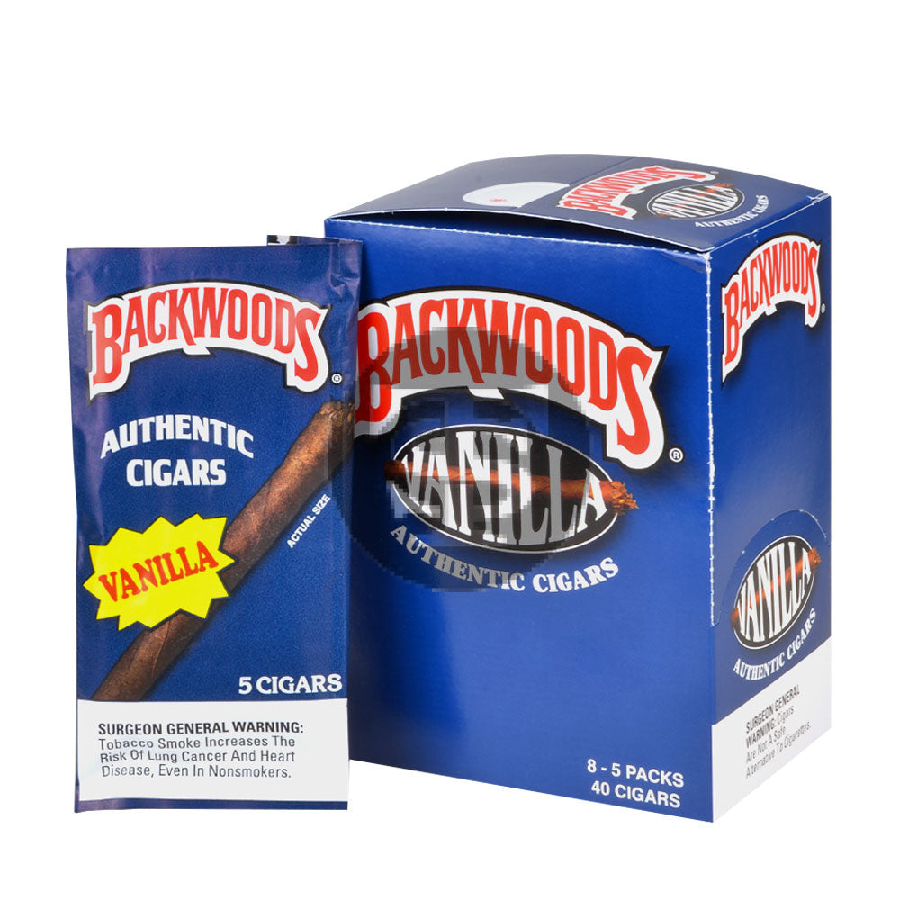 Backwoods Vanilla Cigars 8 Packs of 5