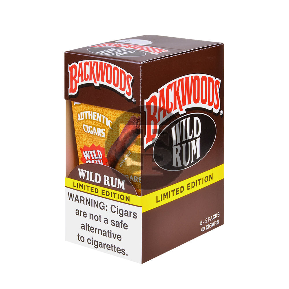 Backwoods Wild Rum Cigars 8 Packs of 5 1