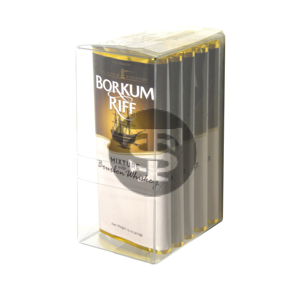 Borkum Riff Bourbon Whiskey Pipe Tobacco 5 Pockets of 1.5 oz. 1