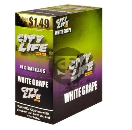 City Life Cigarillos 5 for $1.49 White Grape 15 Packs of 5