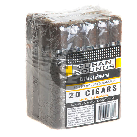 Cuban Rounds Robusto Maduro Cigars Pack of 20 1