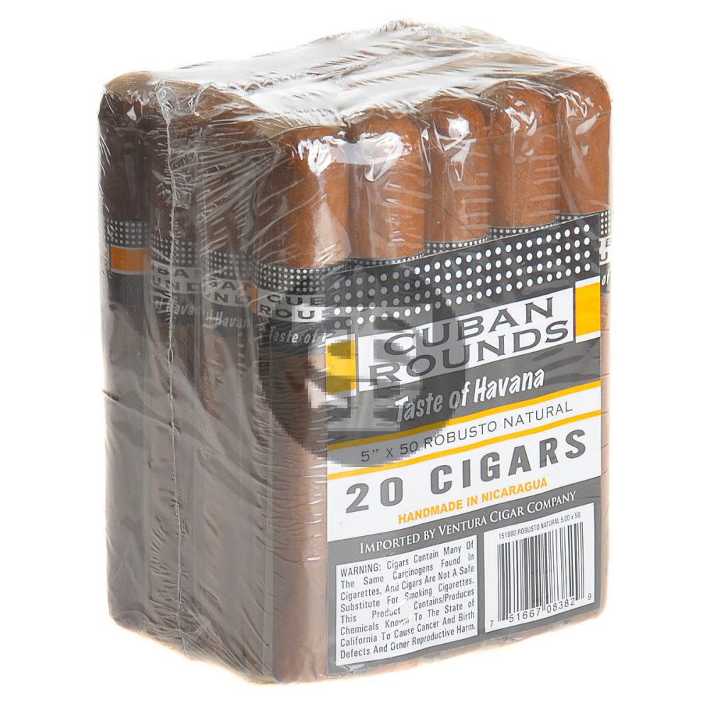 Cuban Rounds Robusto Natural Cigars Pack of 20 1