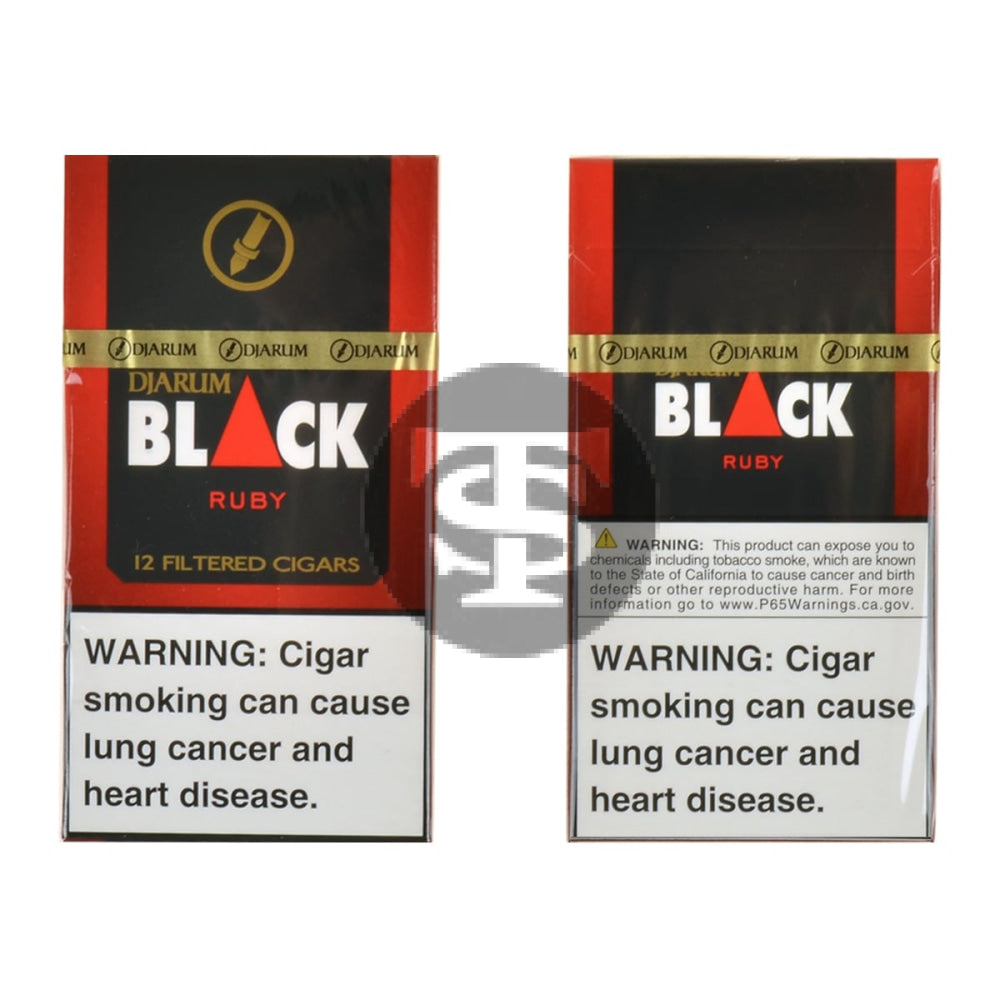 Djarum Black Cherry (Ruby) Filtered Cigars 10 Packs of 12 3