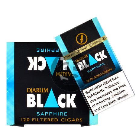 Djarum Black Ultra Menthol (Sapphire) Filtered Cigars 10 Packs of 12 2