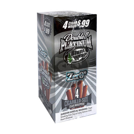 Double Platinum 4x99 Zero Blunt Wraps 15 Pouches of 4 1