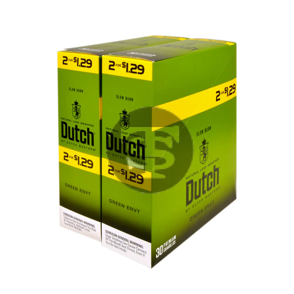 Dutch Masters Foil Fresh Green Envy $1.29 Cigarillos 30 Packs of 2