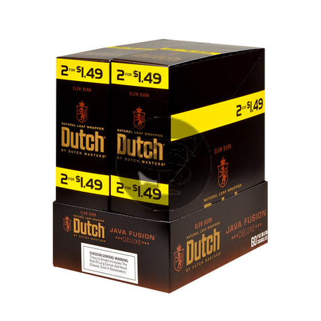 Dutch Masters Foil Fresh Java Fusion 1.49 Cent Cigarillos 30 Packs of 2 1