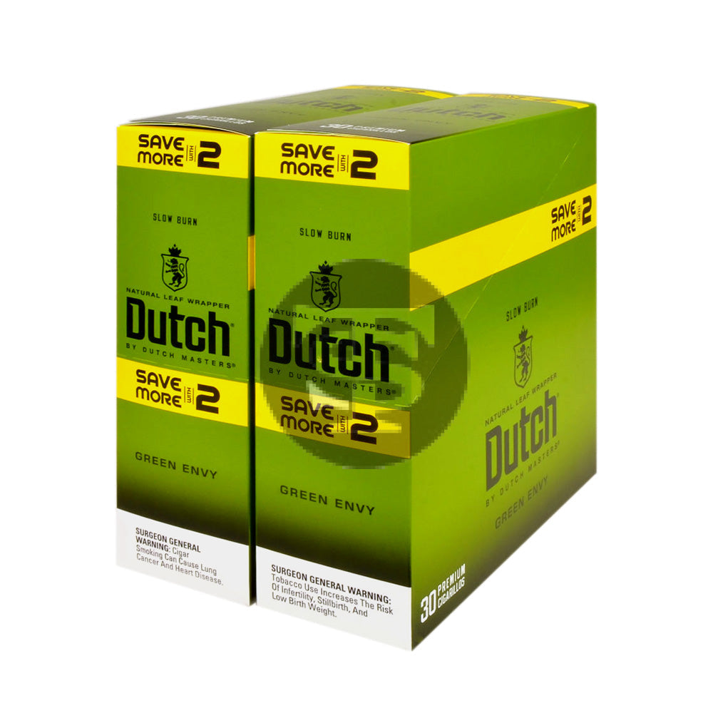 Dutch Masters Foil Green Envy Save on 2 Cigarillos 30 Packs of 2