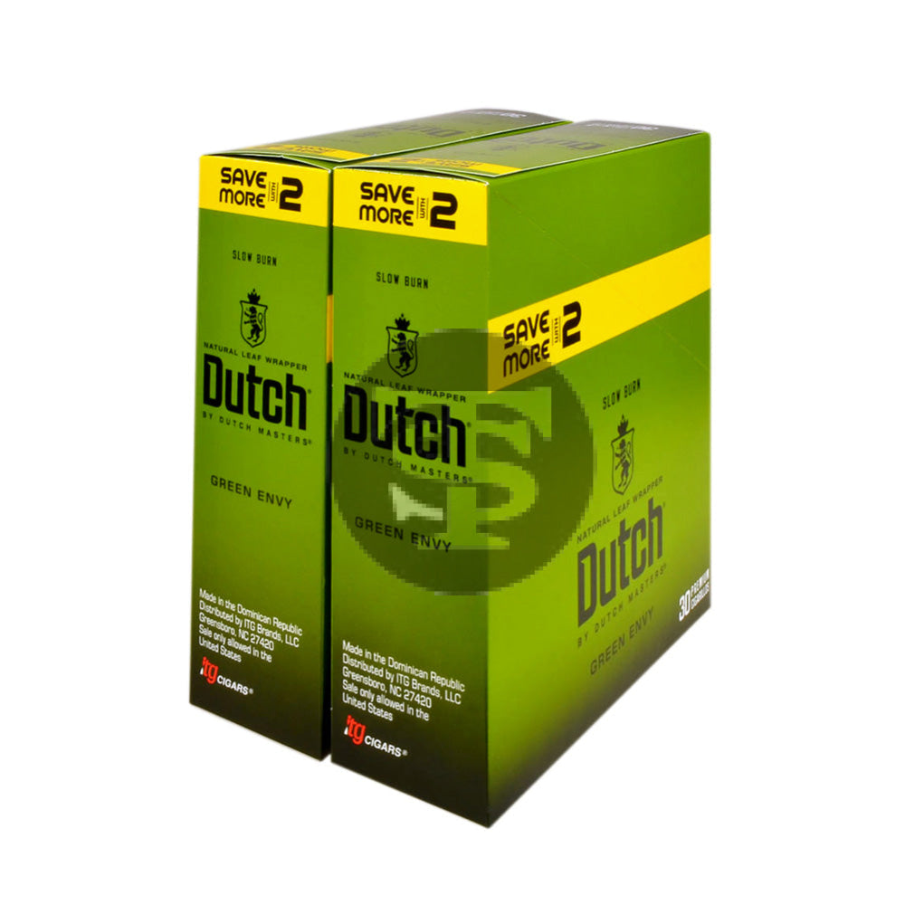 Dutch Masters Foil Green Envy Save on 2 Cigarillos 30 Packs of 2