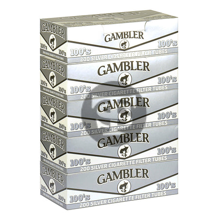 Gambler Filter Tubes 100 mm Silver 5 Cartons of 200 1