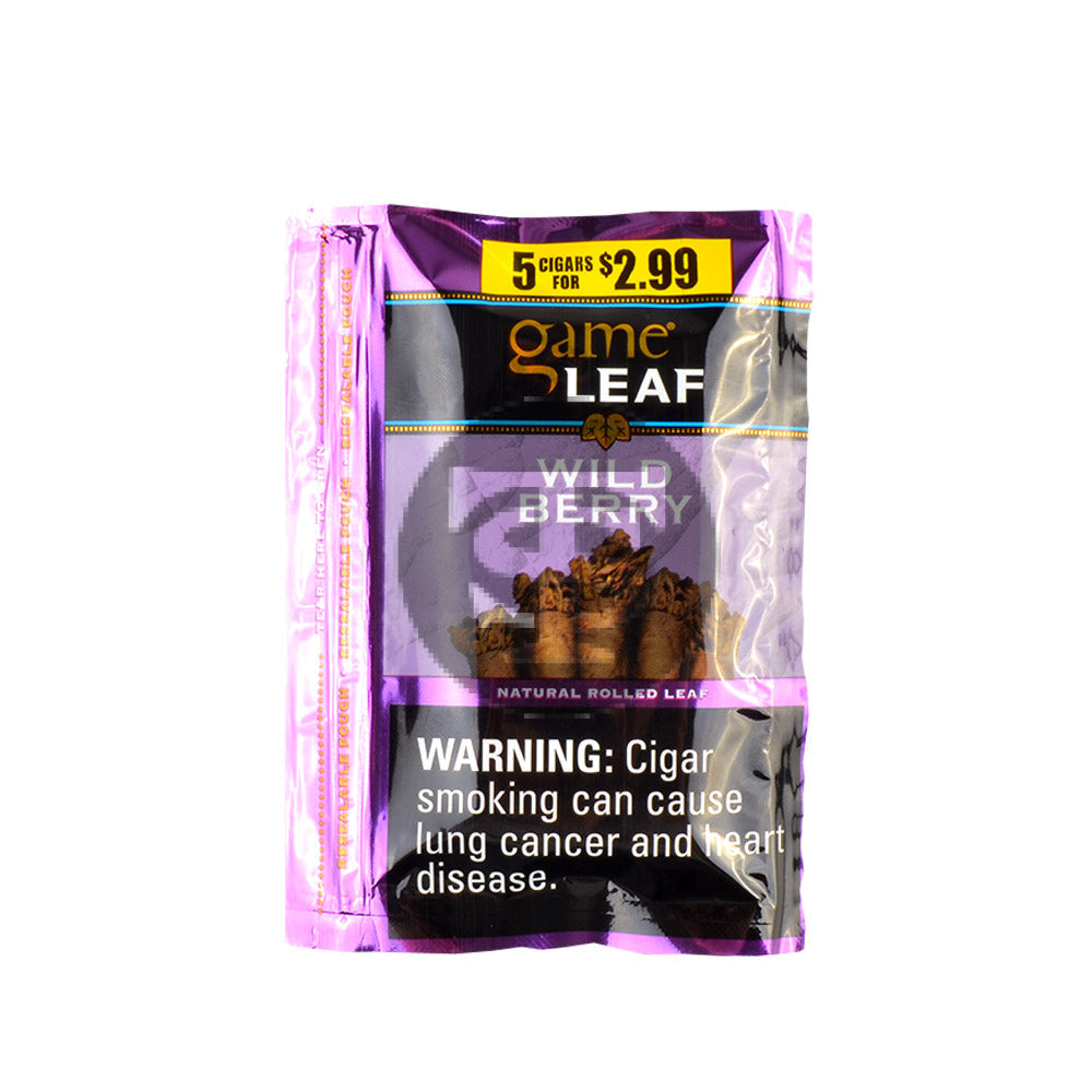 Game Leaf Cigarillos 5 for $2.99 Wild Berry 8 pack of 5 2