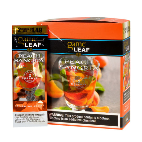 Game Leaf Peach Sangria Cigarillos 2 for $1.49 15 Pouches of 2