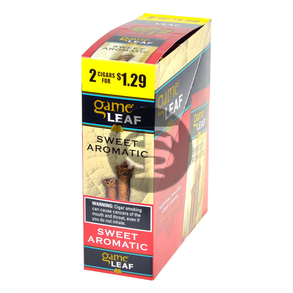 Game Leaf Sweet Aromatic Cigarillos 2 for $1.29 Cents 15 Pouches of 2 1